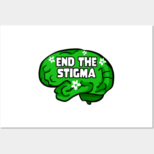 End the Stigma on Mental Health Posters and Art